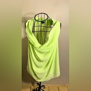 Fate Neon Lime Draped Tank Top